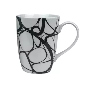 Ceramic mug Shenzhen Sunnie Industrial SUNNY KRŪZE 473 ml, black-and-white decor