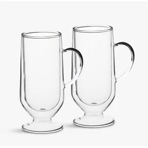 Glass cups set La Cafetiere GB40LCDWIRISH2PC — 2-piece double-walled borosilicate glass, 275 ml each