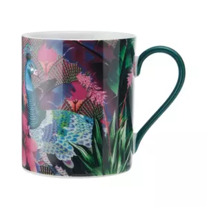 Porcelain mug MIKASA Arnett Peacock 350 ml – decorative peacock design, 350ml capacity