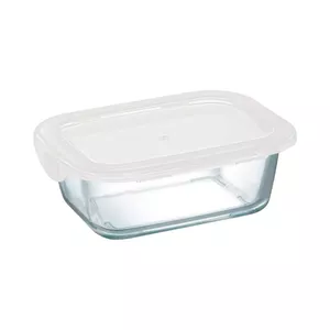 Glass food container Arcoroc FR01Q3565 380 ml with lid, reusable tempered storage jar