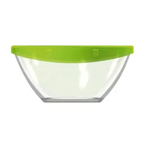 Glass bowl Luminarc Keep'n' Round Ø 230 mm, green transparent, with lid, 1 pc