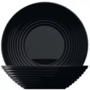 Bowl Luminarc HARENA BLACK ZUPAS 20 cm, tempered glass, microwave & dishwasher safe, stackable (FR01L8805)