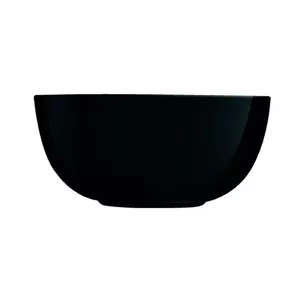 Glass salad bowl Luminarc DIWALI BLACK 21 cm, 2.1 L — tempered serving bowl