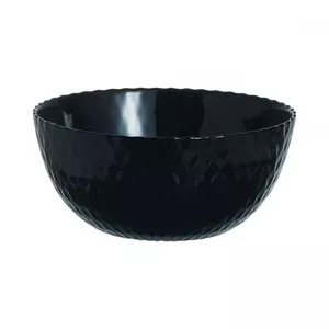 Glass cereal/soup bowl Luminarc PAMPILLE BLACK 13 cm — tempered glass, oven-safe to 110°C