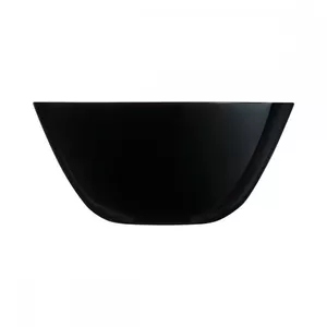 Glass salad bowl Luminarc ZELIE BLACK 24 cm, tempered glass, microwave-safe, made in France