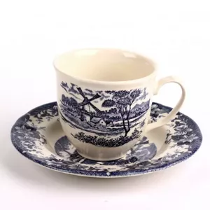 Ceramic cup Claytan MY01185B 200 ml, blue windmill design