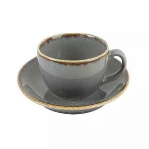 Porland porcelain cup with saucer SEASONS TR1204ALM002596, 320 ml, dark grey