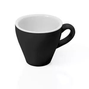 ITĀLIJA ESPRESSO TASE 90ML, MELNA/BALTA, PORCELĀNS, BIJA