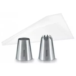 Кондитерские мешки Tescoma GRANDCHEF IT10428698 — набор 10 многоразовых пластиковых мешков с нержавеющими переходниками