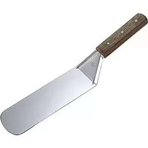 Metal Food Spatula Stalgast PL32503230 with Wood Handle, 7 x 36.5 cm