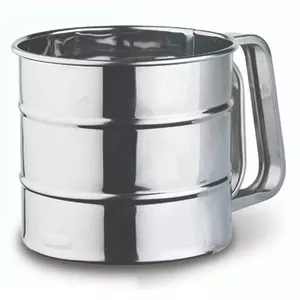 Ситечко из нержавеющей стали NAVA GR0210-186-012 D10cm — для муки и сахарной пудры с ручкой