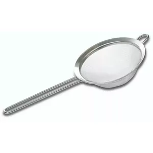 Strainer (sieve) NAVA ACER D15cm stainless steel mesh with handle and hanging hook