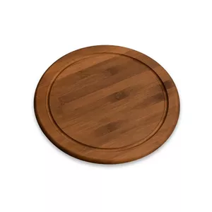 Griešanas dēlis KESPER D26CM tumši brūns bambuss FSC — diametrs 26 cm