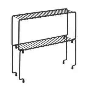 METALTEX 2-tier spice rack IT0136.13.10 — black stainless steel, Touch Therm finish