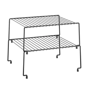 Plaukts METALTEX LAVA LEVEL-2 2 līmeņu nerūsējošā tērauda 33×23×13 cm melns