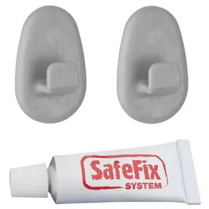 Household fastening clips METALTEX IT0140.49.92, 2 pcs, light gray nylon