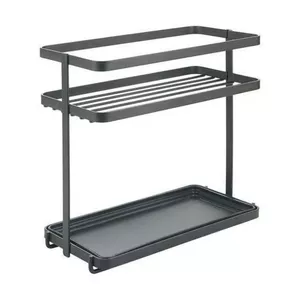 Spice shelf METALTEX IT0135.29.10 — 23×11×22 cm, black stainless steel with plastic components