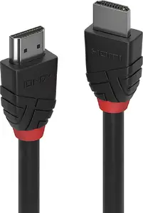 Lindy 5m High Speed HDMI Kabelis Black Line HDMI Type A vīrietis uz HDMI Type A vīrietis 4K 18Gbps