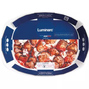 Oval Glass Baking Dish Luminarc FR01P8330 — 38×27 cm, tempered Cristallin, oven- and microwave-safe
