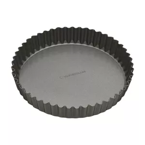 Round fluted baking pan MasterClass CEPAMFORMA 25 cm — grey carbon steel, non-stick, loose base