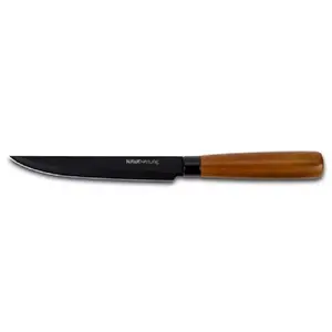 Kitchen Knife NAVA NATURE 22.5 cm, stainless steel blade, non-stick coating, non-slip wood handle