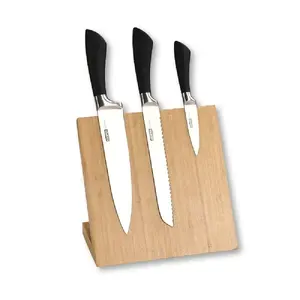Magnetic Bamboo Knife Stand KESPER DE7658028, 23×20×13 cm, FSC-certified bamboo, built-in magnetic holder