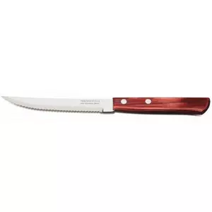 Steak knife Tramontina POLYWOOD BR0121100/475 — AISI 420 stainless carbon steel blade 1.2–2.5 mm, Polywood handle, dishwasher-safe