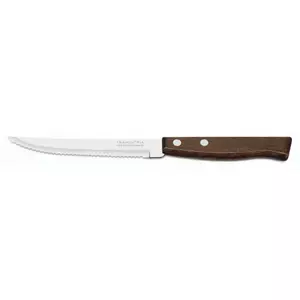 Steak knife Tramontina BR0122200/405 — stainless steel blade, natural riveted wooden handle