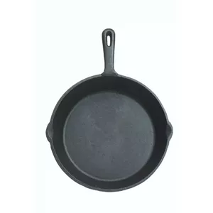 Cast iron frying pan KitchenCraft GB40KCCIRDPLN 24 cm, heavy-duty, oven-safe, grey