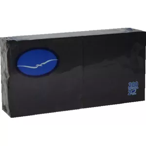 Paper napkins Lenek LY6424220012986 24/2 200 pcs black, folded beverage napkins