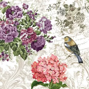 Paper Napkins Paw Decor Collection Charming Garden PL11SDL000400 33 x 33 cm, 3-ply