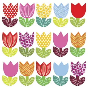 SALVETTES 33X33CM FUNNY TULIPS, Paw Decor Collection