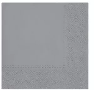 Paper napkins Paw Decor Collection PL11SDL111053 33×33 cm, unicolor grey, 1-ply