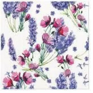 Papīra salvetes Paw Decor Collection PL11SDL137000 33×33 cm Smaržīga lavanda, 3 slāņi