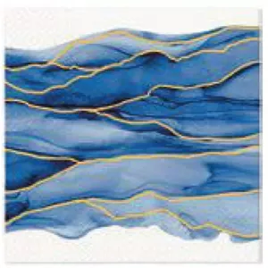 Papīra salvetes Paw Decor Collection PL11SDL139300 33×33 cm Watercolor Waves, vienslāņu, 20 gab.
