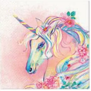 Papīra salvetes Paw Decor Collection Unicorn Flower Head 33 x 33 cm, 3 kārtas