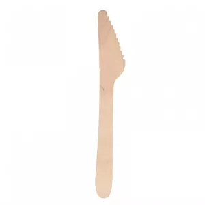 Disposable wooden knife Papstar 81190, birch 165 mm, 25 pcs, biodegradable