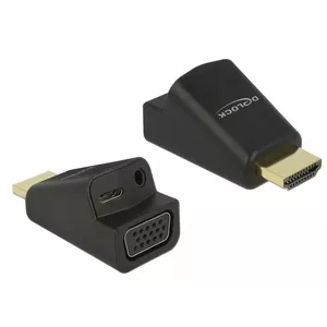 Переходник DeLOCK 65895 HDMI A на VGA и 3.5 мм Audio черный