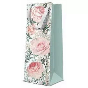 Gift bag Paw Decor Collection PL11AGB1014104, 12×37×10 cm, floral roses design