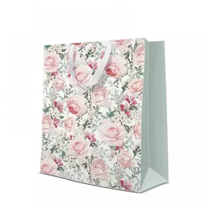 Dāvanu maisiņš Paw Decor Collection PL11AGB1014102 — 30×41×12 cm, papīra ar rokturiem, dizains «Rožu»