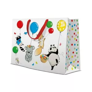 Gift bag Paw Decor Collection PL11AGB1015406 33.5×26.5×13 cm with animal print
