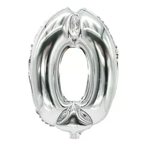 Foil Toy Balloon Papstar 86830 Silver 200mm x 350mm, PET film, self-sealing valve
