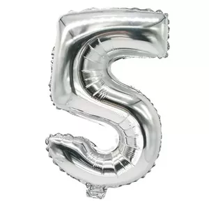 Toy balloon Papstar 86835 Silver foil balloon 200×350 mm, self-sealing valve