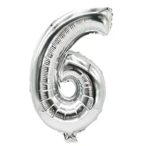 Toy balloon Papstar 86836 Silver foil balloon 200mm x 350mm with self-sealing valve