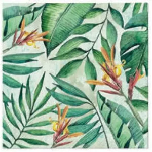 Paper napkins Paw Decor Collection PL11TL705800, 33×33 cm, Tropical Garden, 3-ply