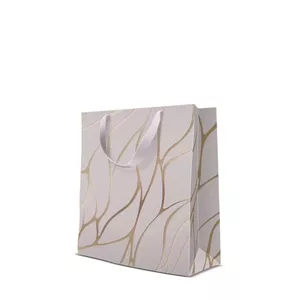 Dāvanu maisiņš Paw Decor Collection vidējs 20x10x25 cm — dizains Fluid Waves