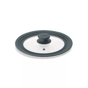 Pan lid Tescoma Round Grey Transparent — heat-resistant glass with silicone rim, oven-safe to 200°C, multiple sizes