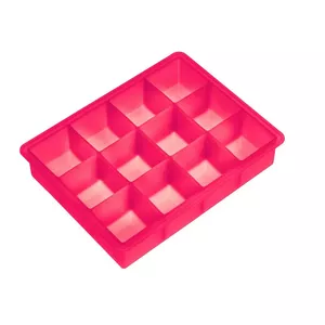 LED LIGHTING LENS 14x18x4.2CM, CUBES 4x4CM, PINK, SILIKONS, Lurch