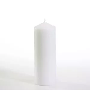 Papstar staba svece 60×130 mm balta, iepakojumā 30 gab., individuāli iepakota