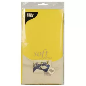 Tablecloth Papstar SOFT SELECTION 120x180 cm Yellow — nonwoven 100% polypropylene, 50 g/m²